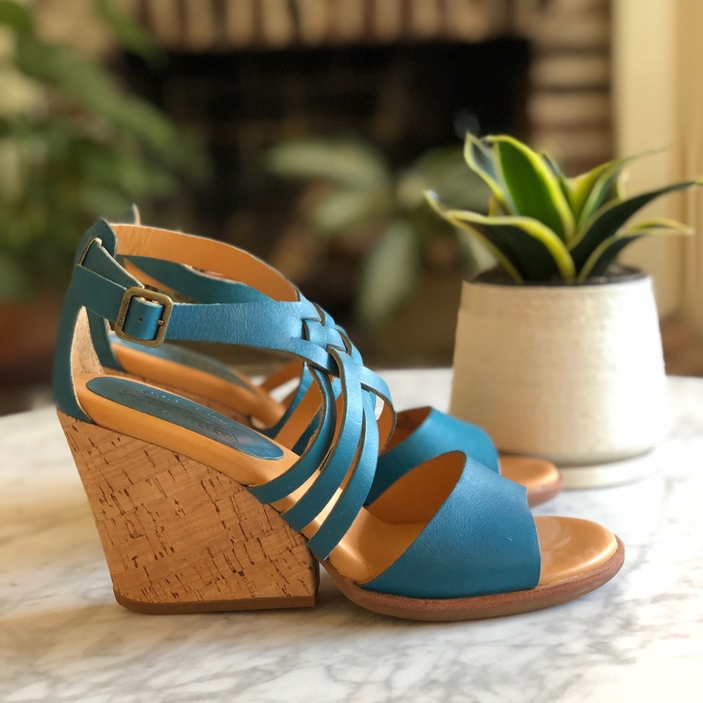 Kork-Ease Turquoise Blue Sandals